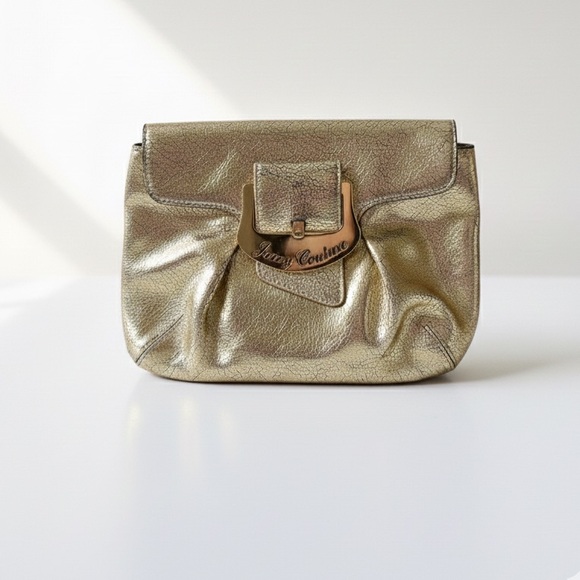 Juicy Couture Handbags - Juicy Couture Gold Metallic Clutch